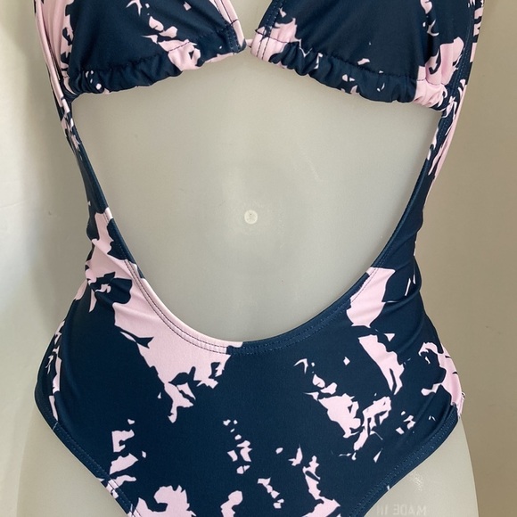 Size M 2-piece sexy monokini swimsuit bathing suit multi color NEW Bikini top - Picture 4 of 15